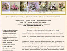 Tablet Screenshot of floral-art-school.com.au